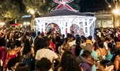 Songa Iluminada: Inauguração da decoração de Natal atraiu uma multidão na Praça da Matriz