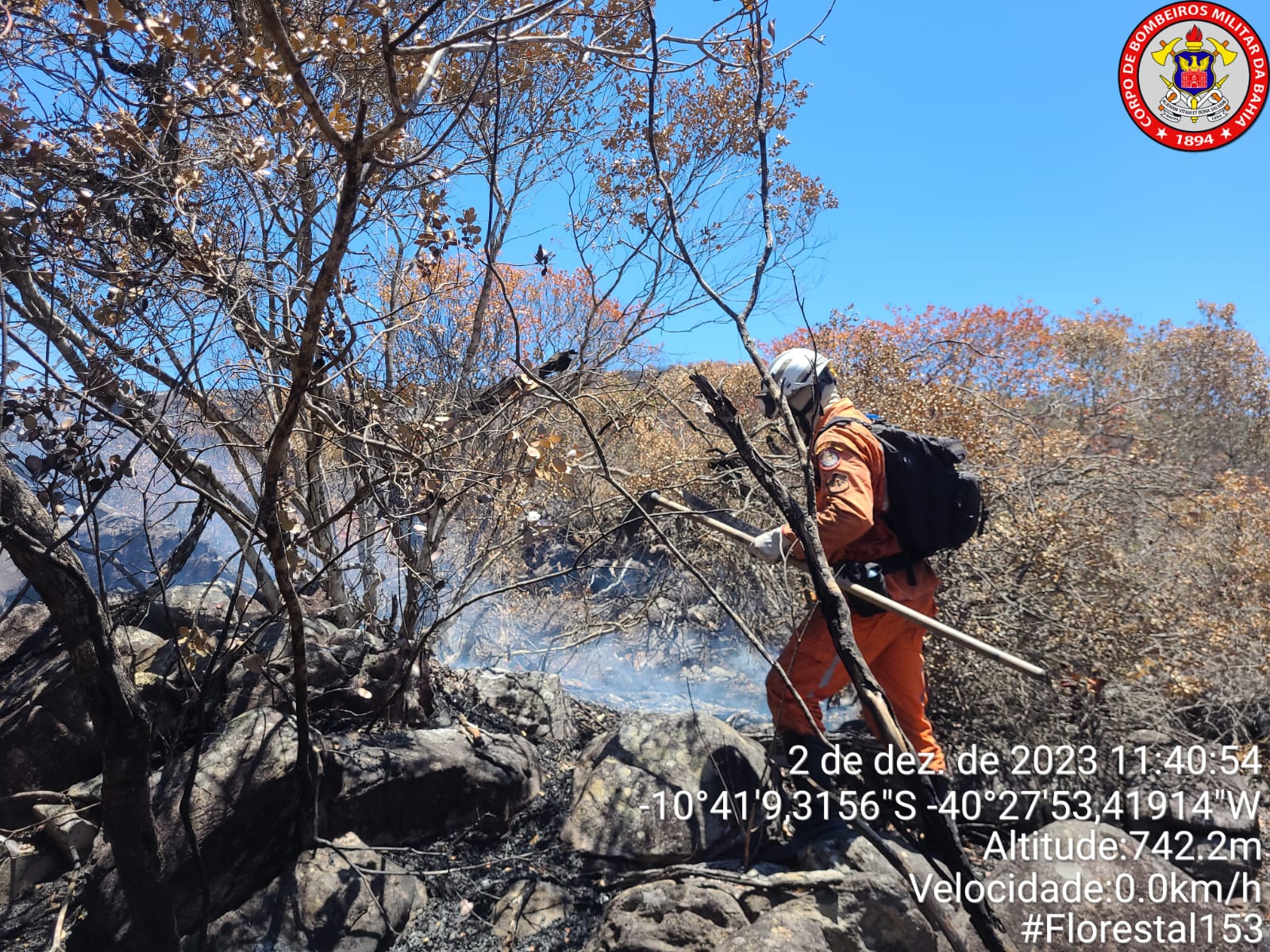 Cerca de 200 bombeiros militares atuam no combate a incêndios florestais no interior da Bahia