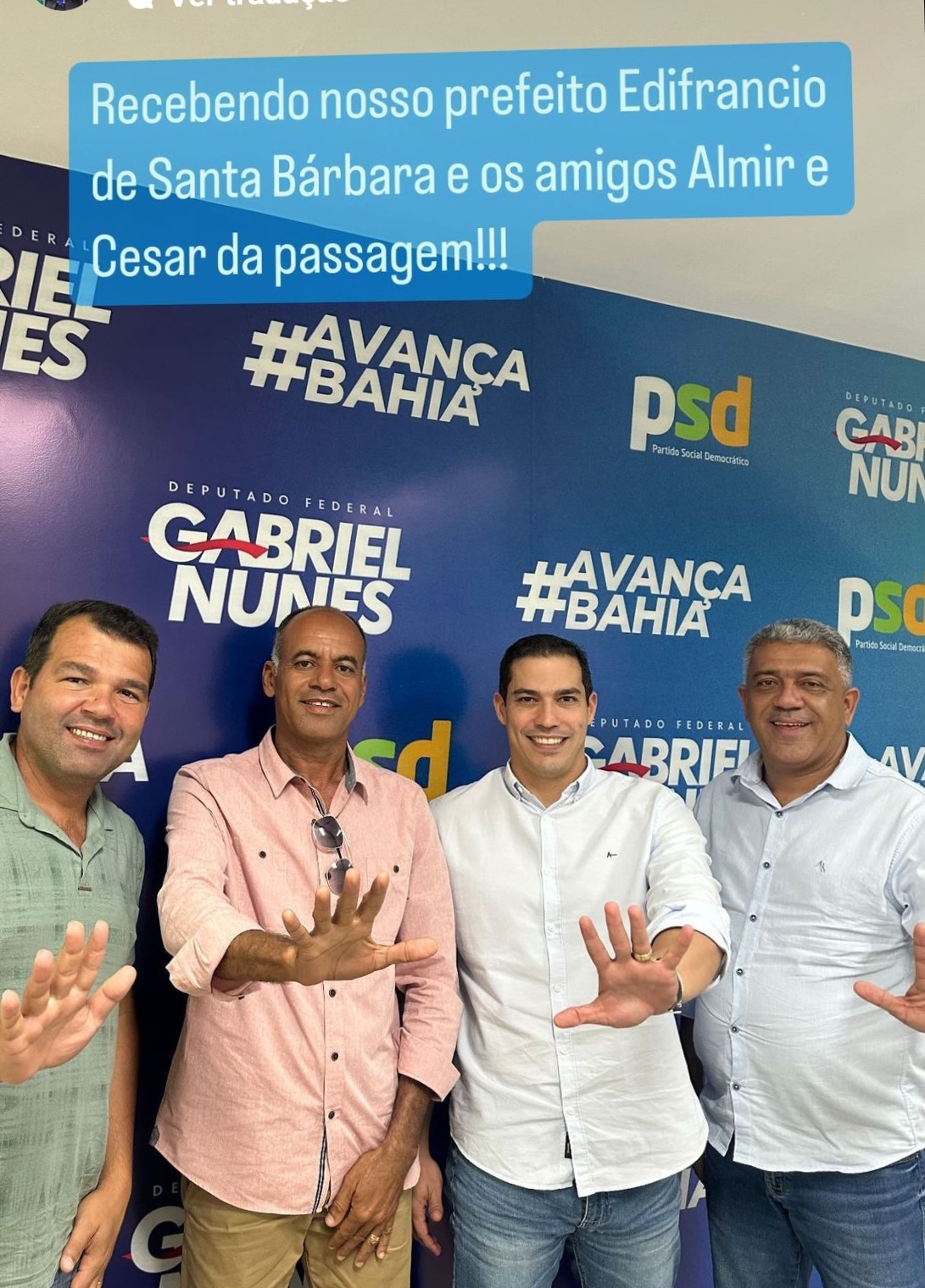 Deputado Gabriel Nunes participa de reuniões em gabinete político