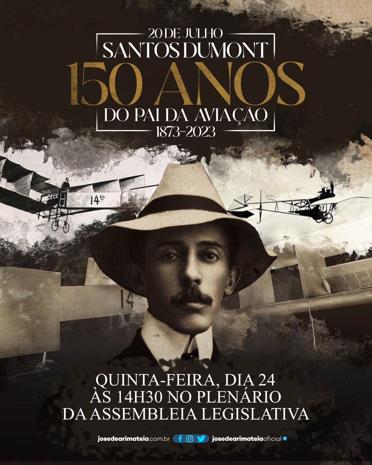 Deputado realizará Sessão Especial em Homenagem aos 150 anos de Santos Dumont