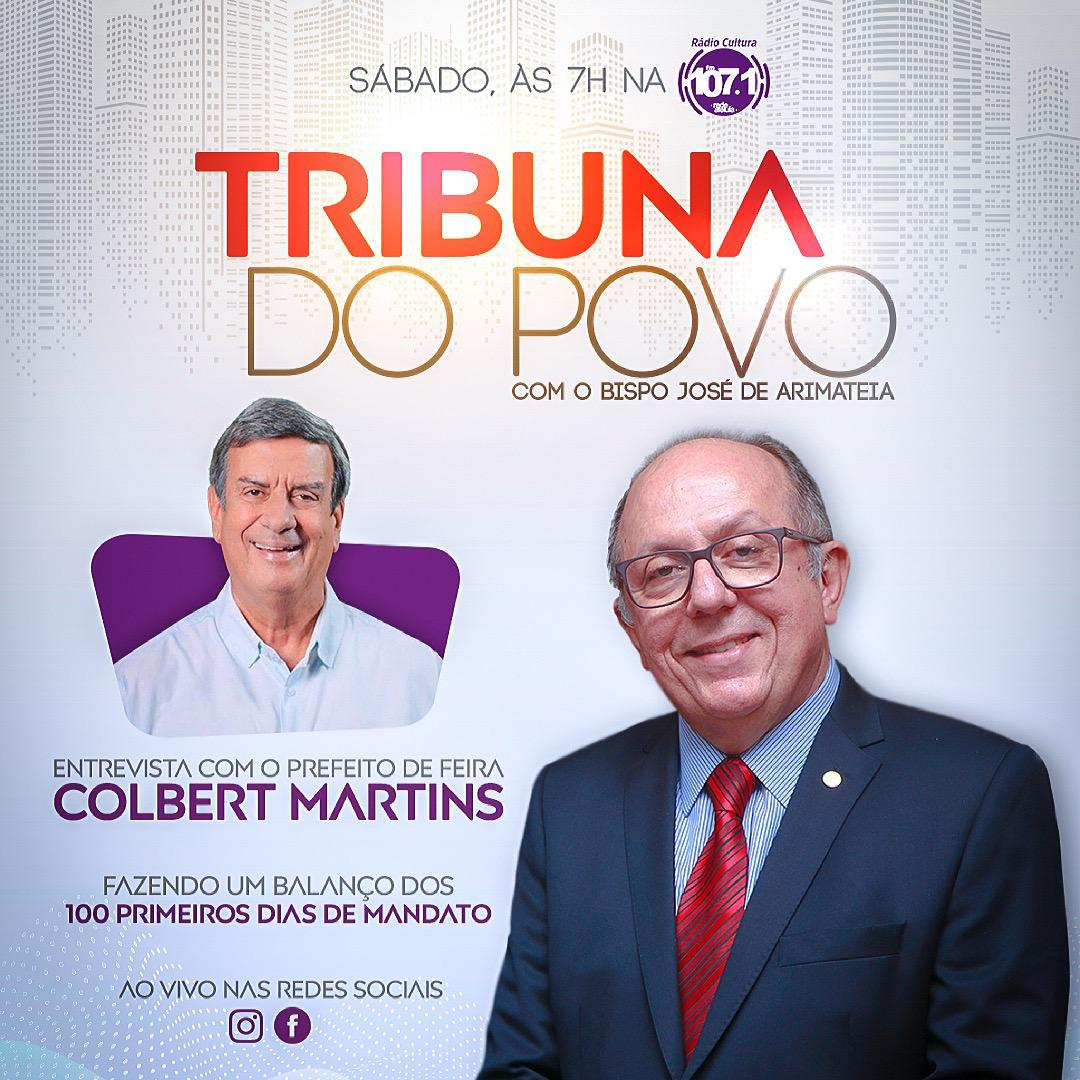Deputado José de Arimatéia entrevista Prefeito Colbert Martins no programa  Tribuna do Povo, pela Rádio Cultura 107.1