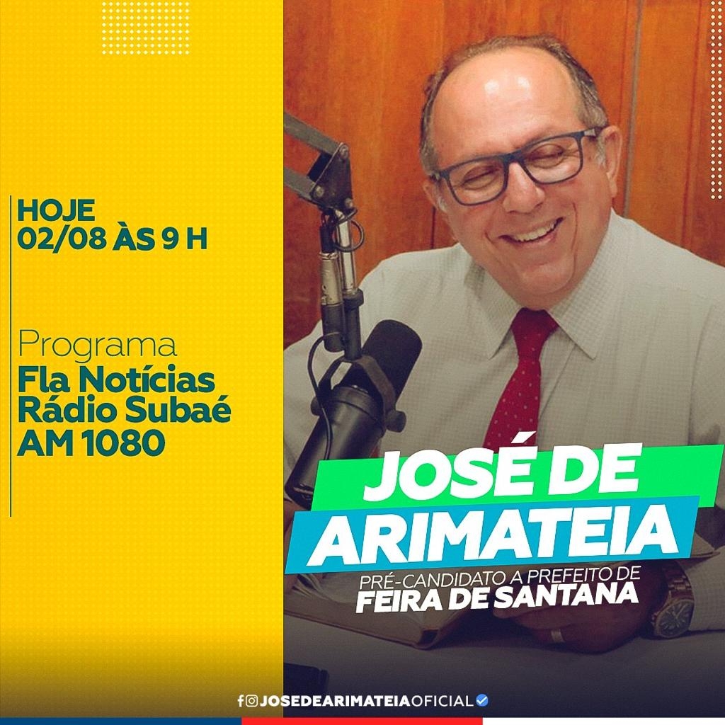 'É para valer', diz José de Arimatéia sobre pré-candidatura a prefeito de Feira