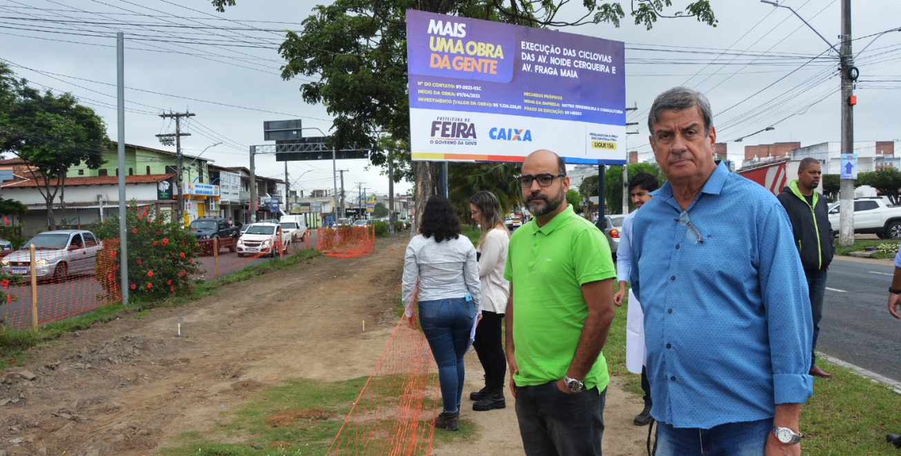 FEIRA DE SANTANA: Obra de implantação da ciclovia na avenida Fraga Maia será concluída em oito meses