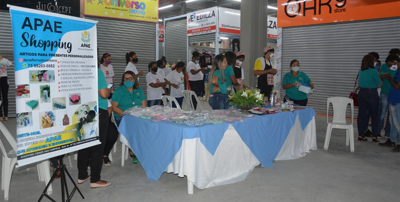 FEIRA DE SANTANA: APAE inaugura box de artesanato no Shopping Cidade das Compras