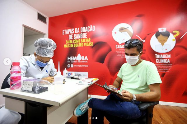 Hemoba promove campanha Junho Vermelho para incentivo à doação de sangue