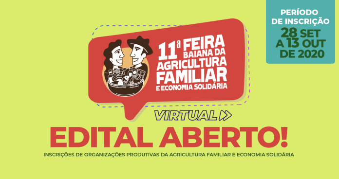 Inscrições para Feira Baiana da Agricultura Familiar e Economia Solidária terminam nesta terça (13)