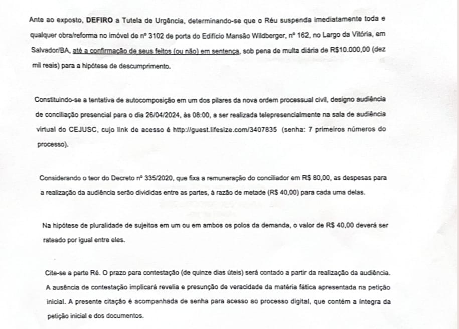 Justiça determina suspensão de obra em apartamento de empresário no Corredor da Vitória