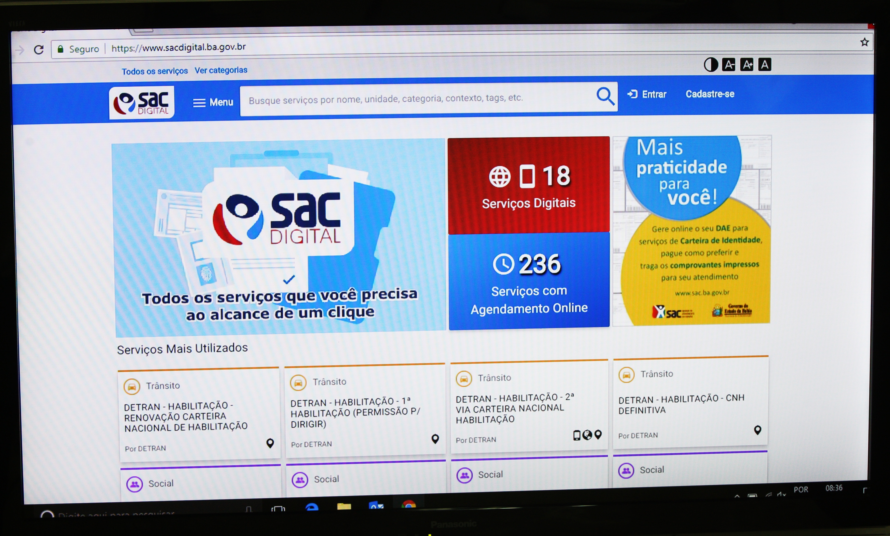 SAC Digital oferece serviços diversos aos cidadãos baianos