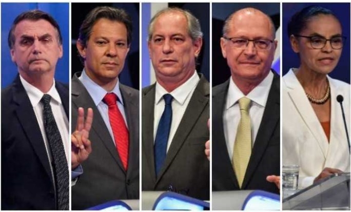 Pesquisa Datafolha: Bolsonaro, 32%; Haddad, 21%; Ciro, 11%; Alckmin, 9%; Marina, 4%