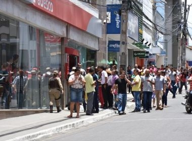 Conquista: Homem toma arma de segurança de banco, dispara e é preso em fuga
