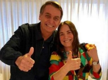 Regina Duarte quer consultar família e deve responder convite de Bolsonaro até segunda