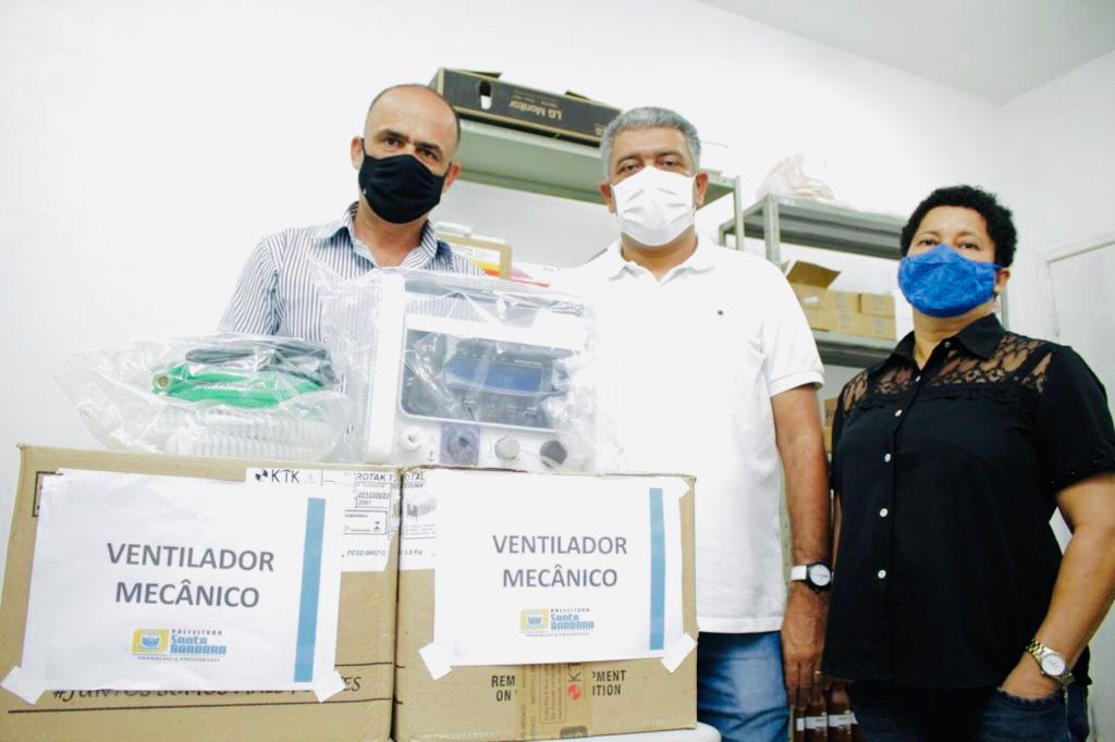 Santa Bárbara recebe ventiladores mecânicos para tratamento de COVID-19