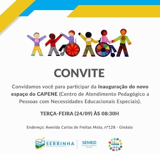 SERRINHA – Prefeito inaugura Centro Pedagógico para Pessoas Especiais