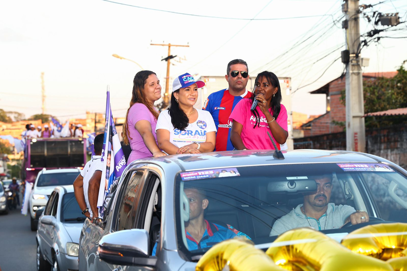 Soraia Cabral participou de eventos em três cidades da RMS no sábado (17)