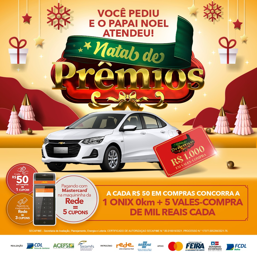 Sorteio da campanha Natal de Prêmios será nesta segunda-feira (17)