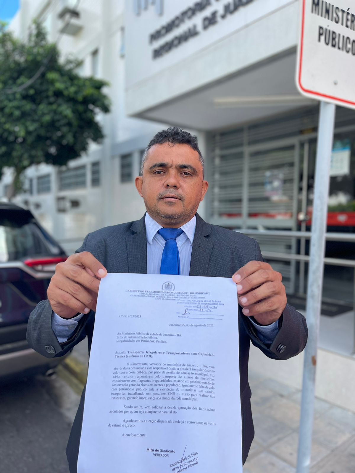 Vereador denuncia ao MP precariedade no transporte escolar de Juazeiro